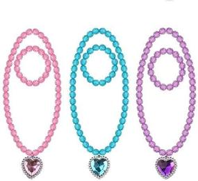 img 2 attached to Princess Included Necklaces Bracelets Girls（Pink、Purple、Blue ）