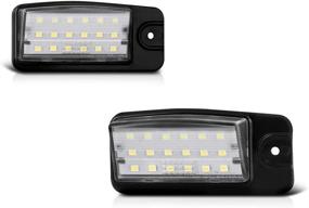 img 4 attached to Enhanced Visibility Full LED License Plate Light Assembly Replacement - Nissan Altima Maxima Murano Rogue Pathfinder Infiniti Q45 EX FX QX Series - 6000K Diamond White, Set of 2