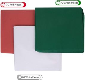 img 3 attached to MOMONI Premium 200 Sheets 20in x 20in Christmas Tissue Paper Bulk: Red, Green, and White - Perfect for Festive Gift Wrapping, Wine Bottles, and Decorations