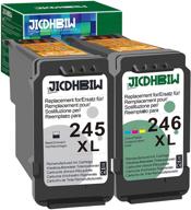 🖨️ jicdhbiw remanufactured ink cartridge: canon pg-245xl cl-246xl replacement (2 pack) - black color for pixma mg series printers logo