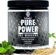 🏋️ pure power pre workout: the best all natural preworkout supplement for weight loss & energy - 315g unflavored logo