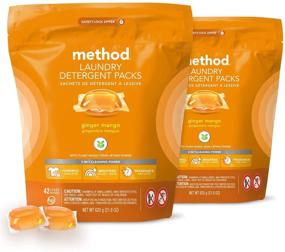 img 4 attached to 🌿 Method Laundry Detergent Packs: Hypoallergenic, Plant-Based Stain Remover for Hot & Cold Water, Ginger Mango Scent - 84 Loads (2 Pack)