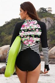 img 3 attached to Ultimate Swimsuit Protection Sleeve 🏄 for Active Women: Surfing Ready Women's Clothing