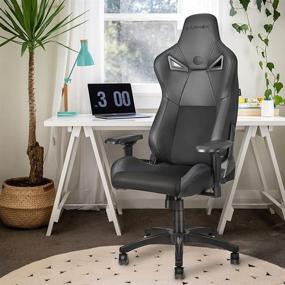 img 3 attached to 🪑 Ultimate Comfort and Support: KARNOX BK Gaming Chair for Big and Tall, Ergonomic High-Back Racing PC Chair with Headrest and Lumbar Support, 360° Swivel - Black