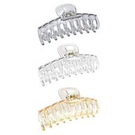 💎 accglory transparent hair claw clips for women with thick hair - crystal resin large clips for fine hair, big jaw hair accessories logo