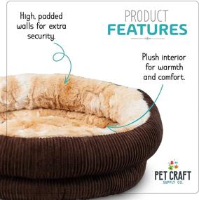 img 3 attached to 🐱 Cozy and Calming: Pet Craft Supply Round Cat Bed for Indoor Cats - Cute, Comfortable & Self-Warming!