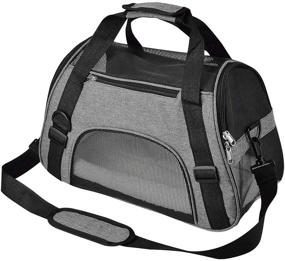 img 3 attached to Cuby Soft Sided Pet Carrier for Small Animals, Cats, Kittens, and Puppies - Comfortable Airline Travel