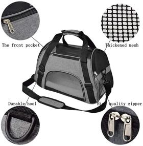 img 2 attached to Cuby Soft Sided Pet Carrier for Small Animals, Cats, Kittens, and Puppies - Comfortable Airline Travel