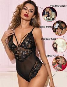 img 1 attached to Avidlove Lingerie Babydoll Bodysuit Medium Women's Clothing for Lingerie, Sleep & Lounge