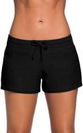 👙 lopie women's lace crochet swim skirt bikini bottom: stylish board shorts for the perfect swimdress look logo