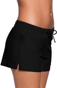 img 1 attached to 👙 Lopie Women's Lace Crochet Swim Skirt Bikini Bottom: Stylish Board Shorts for the Perfect Swimdress Look