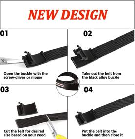 img 1 attached to Revolutionize Your Style with Zheng Yun Men & Women Nylon Webbing Belt: No Holes, Invisible Automatic Buckle Dress Belts, Trim to Fit!