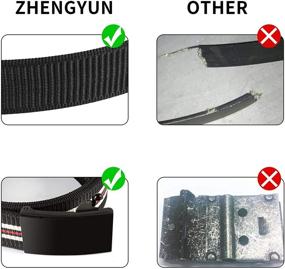 img 2 attached to Revolutionize Your Style with Zheng Yun Men & Women Nylon Webbing Belt: No Holes, Invisible Automatic Buckle Dress Belts, Trim to Fit!