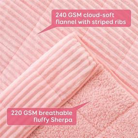 img 3 attached to Sherpa Weighted Blanket Stripes Premium