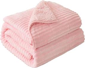 img 4 attached to Sherpa Weighted Blanket Stripes Premium