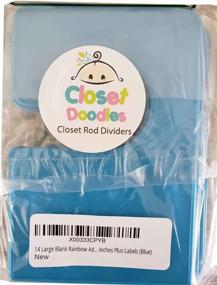 img 2 attached to 👕 Set of 14 Large Blue Rectangular Adult Closet Size Dividers - 5.25x3.5 Inches with Labels