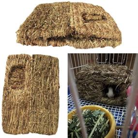 img 1 attached to 🐇 Hamiledyi Natural Rabbit Seagrass House Mat: The Ultimate Hideaway Hut Toy for Guinea Pigs, Hamsters, Chinchillas, Ferrets, Bunnies, and Small Animals