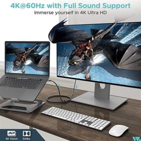 img 2 attached to 🔌 WARRKY USB C to DisplayPort Cable (4K 60Hz, 2K 144Hz / 165Hz) - Thunderbolt 3 and 4 Compatible - Gold-Plated Anti-Interference Cord for MacBook Pro/Air 2020, New iPad, XPS 15/13 - Active - 6ft
