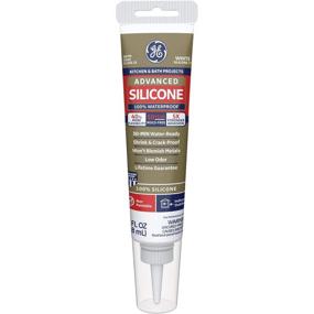 img 4 attached to GE GE281 Silicone II Kitchen and Bath Sealant, White - 2.8 oz Tube