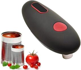 img 4 attached to Queenii Electric Can Opener - Smooth-Edge, 🔌 One-Touch Safety Opener, Hands-Free & Restaurant-Quality - BPA-Free, Black