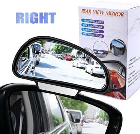 img 4 attached to YnGia Blind Spot Mirrors - Adjustable Car Auxiliary Wide Angle Side Rearview Mirror for Cars SUV, 1 Piece (Black-Right) - Suitable for Car Mirror Frames with Thickness Less than 5MM Only