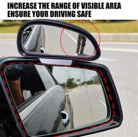 img 3 attached to YnGia Blind Spot Mirrors - Adjustable Car Auxiliary Wide Angle Side Rearview Mirror for Cars SUV, 1 Piece (Black-Right) - Suitable for Car Mirror Frames with Thickness Less than 5MM Only