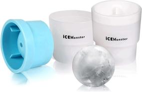 img 4 attached to 🍸 Ice Monster Ice Sphere Molds: Effortless Whiskey Ice Balls for Cocktails, Bourbon & More!