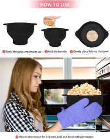 img 2 attached to 🍿 Fenvella Silicone Popcorn Popper: Collapsible, BPA Free & Dishwasher Safe Microwave Popcorn Maker with Lid & Handle - Perfect for Home Parties