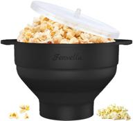 🍿 fenvella silicone popcorn popper: collapsible, bpa free & dishwasher safe microwave popcorn maker with lid & handle - perfect for home parties logo