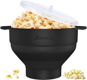 img 4 attached to 🍿 Fenvella Silicone Popcorn Popper: Collapsible, BPA Free & Dishwasher Safe Microwave Popcorn Maker with Lid & Handle - Perfect for Home Parties