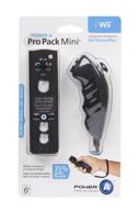 🎮 pro pack mini for wii: compact black mini remote and minichuk logo