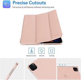 img 1 attached to 📱 ProCase iPad Pro 12.9 Case 2021 5th Gen - Slim Stand Hard Back Shell (Rosegold)