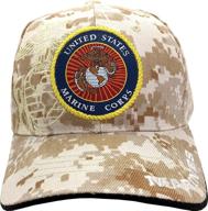 premium embroidered emblem baseball cap hat - officially licensed by the us marine corps logo