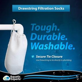 img 2 attached to Aquatic Experts XL Drawstring Filter Socks - 7 Inch Wide Opening x 16 🐠 inches Long - 200 Micron Aquarium Felt Filter Bags – Custom Made in The USA