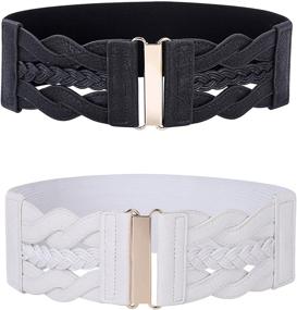 img 4 attached to 👗 Enhance Your Style with Women's Vintage Elastic Stretch Medium Belts – Perfect Women's Accessories