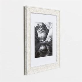 img 1 attached to 🖼️ EcoHome 8x10 Picture Frame - Dual Mount (Wall & Desktop) | Distressed White Finish