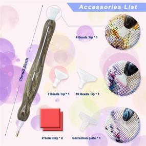 img 1 attached to ☕️ Enhance Your Diamond Painting Experience with the Ergonomic Coffee Brown Diamond Painting Pen and Accessories