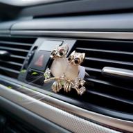 🦉 owl crystal car clip - diamond owl car air freshener & interior aromatherapy diffuser with bling decoration logo