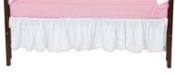 🎀 unique pink baby doll bedding crib skirt/dust ruffle for girls – enhance your nursery logo