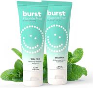 🦷 burst whitening toothpaste: sensitive teeth care, fluoride free, sls free, wild mint, 4.7oz, 2-pack [varying packaging] logo