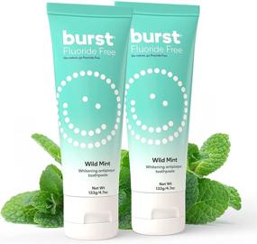 img 4 attached to 🦷 BURST Whitening Toothpaste: Sensitive Teeth Care, Fluoride Free, SLS Free, Wild Mint, 4.7oz, 2-Pack [Varying Packaging]