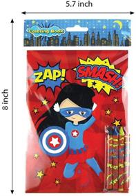 img 1 attached to Superhero Coloring Books for Kids: 12 Books, 48 Crayons, Fun Superhero Treats! Perfect as Party Favors, Prizes, and Bag Fillers