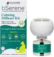 🐱 bserene pheromone calming solution for cats: 45-day starter kit - plug-in diffuser + refill, reduces hiding, scratching, stress, anxiety in single/multicat homes with 45 days of constant comfort logo