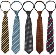 👔 kilofly pre tied adjustable zipper necktie - perfect boys' accessory! logo