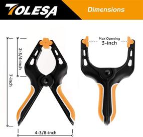 img 1 attached to 💪 TOLESA Powerful 4 Piece Clamping Securing Set: Secure Your Work Effortlessly