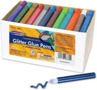 creativity street glitter glue pens: assorted colors, set of 72 - 10 cc tube logo