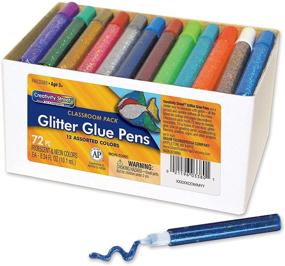 img 4 attached to Creativity Street Glitter Glue Pens: Assorted Colors, Set of 72 - 10 CC Tube