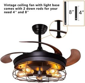 img 2 attached to Ohniyou 42'' Industrial Ceiling Fan with Lights" - optimized revision: "Ohniyou 42-Inch Industrial Ceiling Fan with Lights