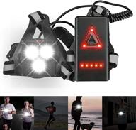 skyweon ascenders night running lights - outdoor chest mountaineering equipment with 3 xpg leds, all-in-one reflective vest gear, 120° adjustable beam angle - upgraded seo логотип