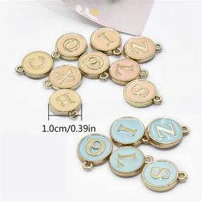 img 3 attached to 🌟 Airelon Premium DIY Ornament: Charm Pendants Accessory Set - Earrings, Bracelets, Sweater Chains, and Decorative Bands with Double Color 26 Letter Designs for Women, Girls, and Ladies (#C)